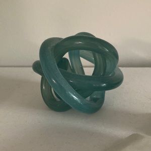 West Elm glass knot - sea glass color.